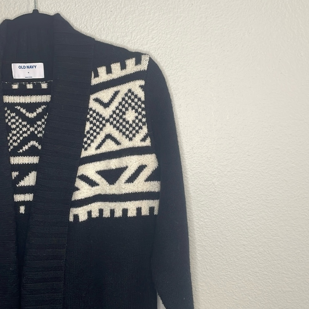 Aztec print cardigan